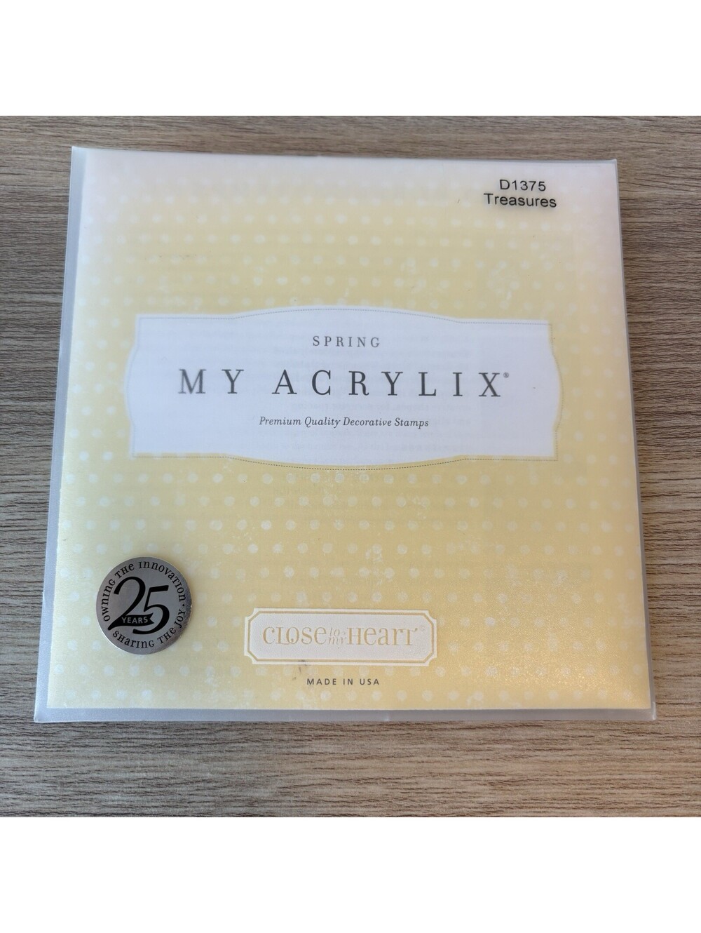 Close To My Heart My Acrylix Treasures D1376 Retired Clear Acrylic Stamp Set